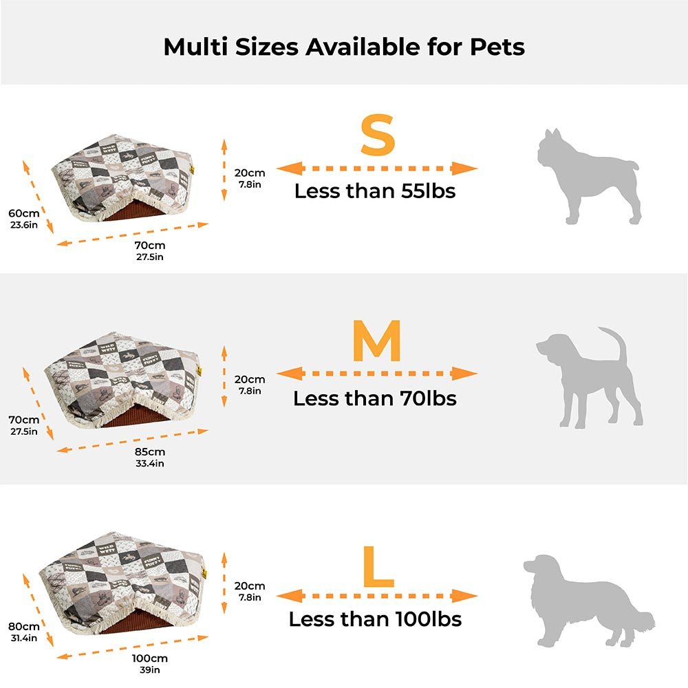 Washable Anti-Scratch Boho Tassel Calming Round Dog Bed - Hunter Night - Image 5