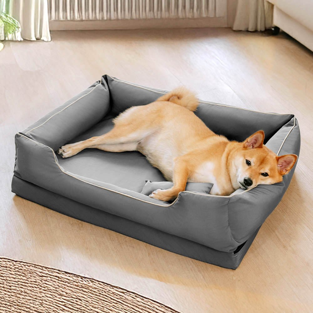 Nordic Style Waterproof Anti-Scratch Washable Dog Sofa Bed with Pillow - Image 7