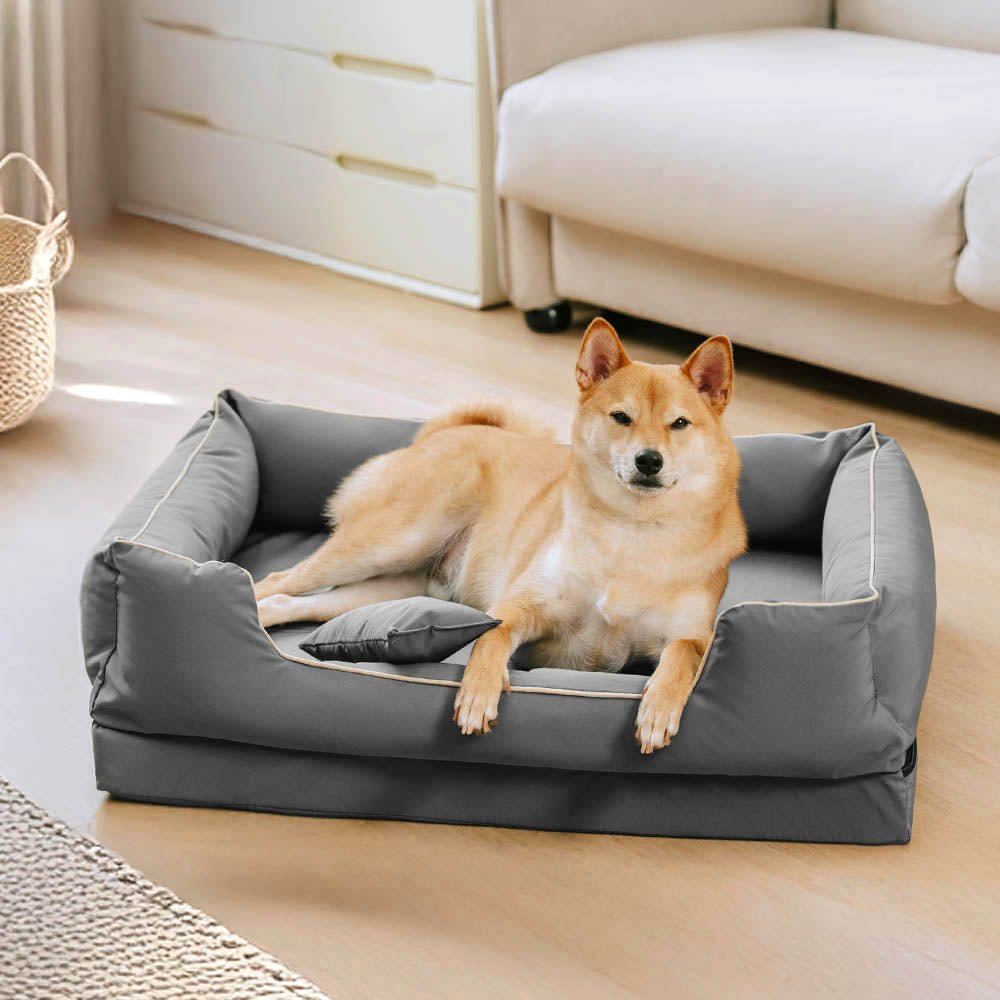 Nordic Style Waterproof Anti-Scratch Washable Dog Sofa Bed with Pillow - Image 2