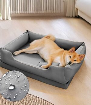 Nordic Style Waterproof Anti-Scratch Washable Dog Sofa Bed with Pillow