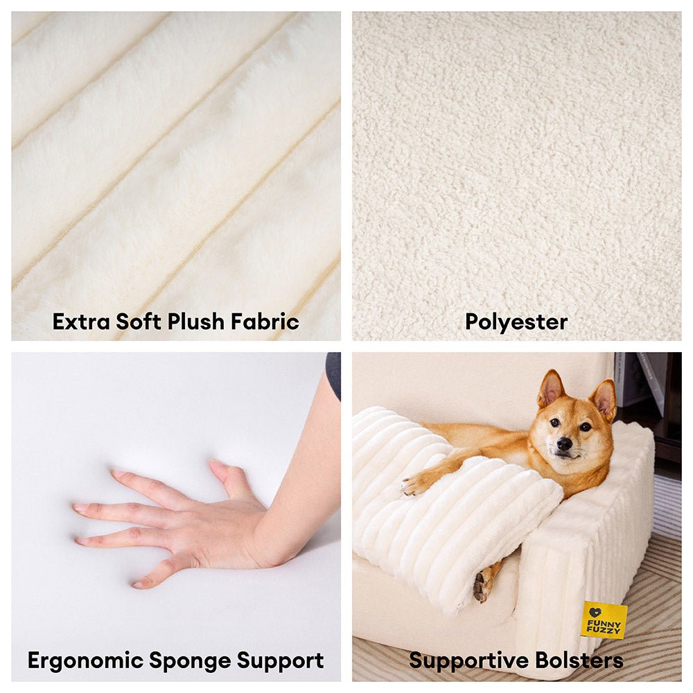 Creamy Fluffy Orthopedic Human-Dog Bolster Bed - Expandable Comfort - Image 12