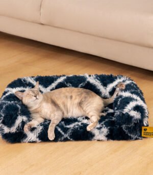 Classic Plaid Orthopedic Bolster Cat Sofa Bed - Cozy Comfort