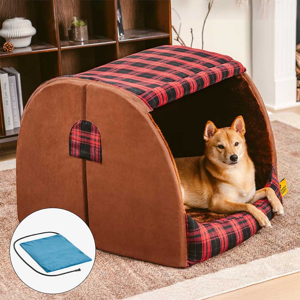Classical Plaid House Orthopedic Dog Bed - Retreat Cabin - Image 18