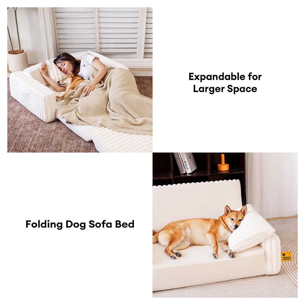 Creamy Fluffy Orthopedic Human-Dog Bolster Bed - Expandable Comfort - Image 5