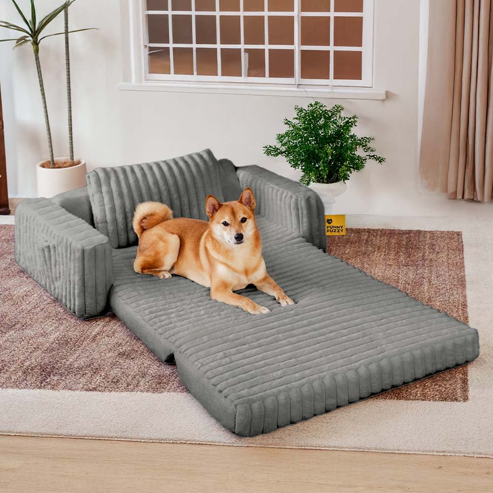 Creamy Fluffy Orthopedic Human-Dog Bolster Bed - Expandable Comfort - Image 9