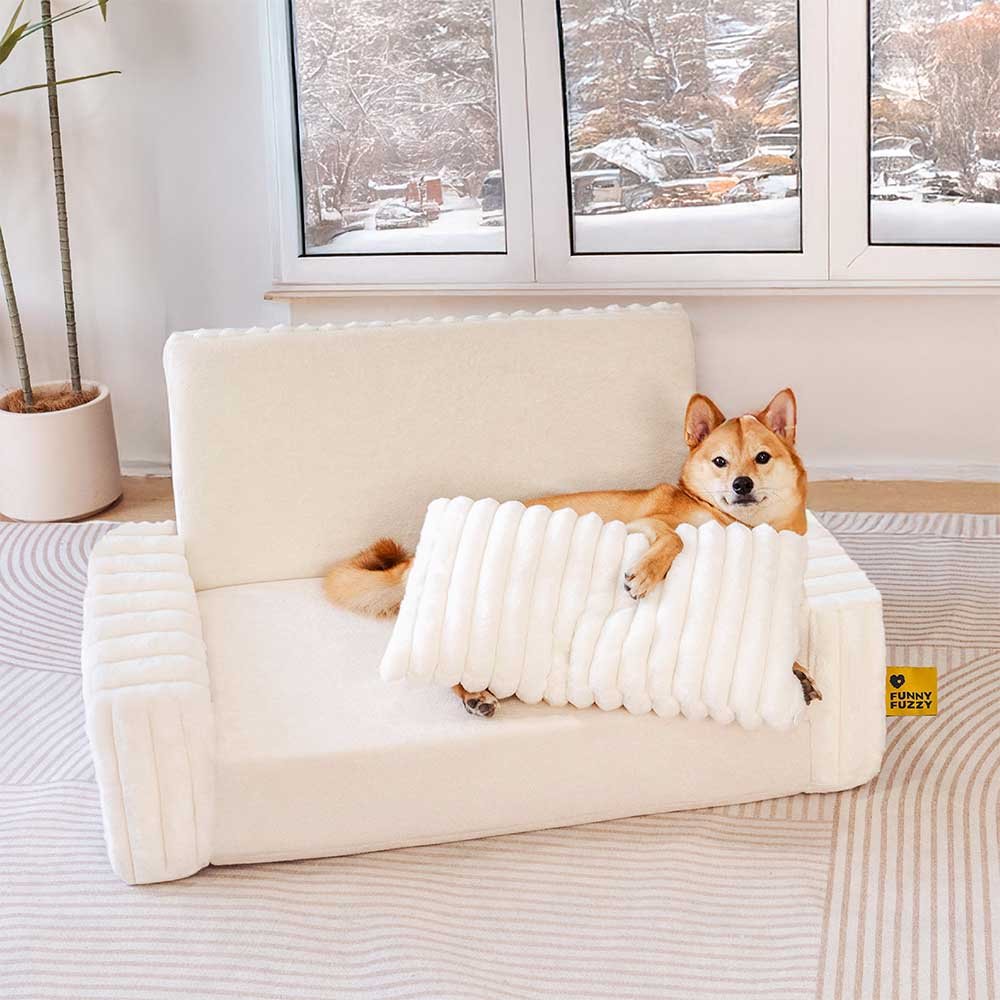 Creamy Fluffy Orthopedic Human-Dog Bolster Bed - Expandable Comfort - Image 7