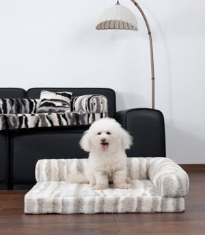 Zebra-Pattern Large Removable Washable Orthopedic Dog & Cat Pillow Bed