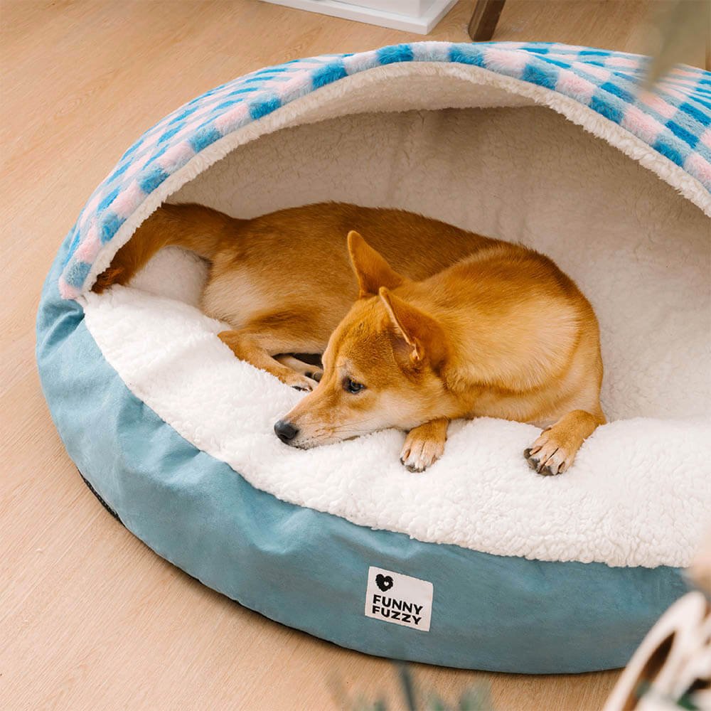 Round Canopy Dream Hideaway Dog Bed Pet Nest Bed - Image 8