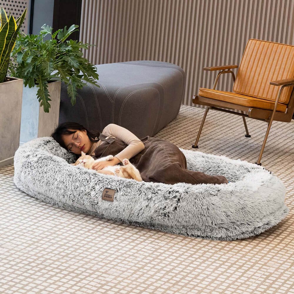 Luxury Super Large Sleep Deeper Oval Bed With Blanket - Image 4