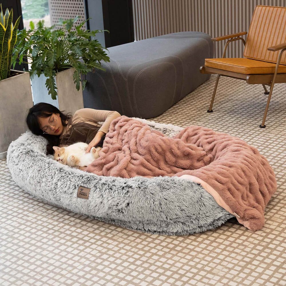 Luxury Super Large Sleep Deeper Oval Bed With Blanket - Image 11