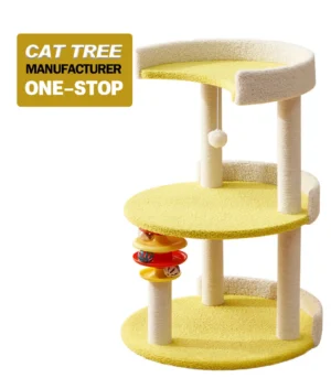 Wholesale Sisal Short Plush Cat Climbing Tree With Ball Toy