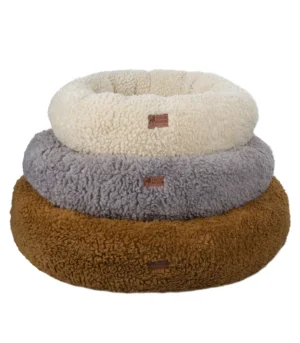 Wholesale Manufacturer Soft Luxury Fleece Plush Pet Cushion Round Cat Dog Bed